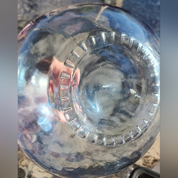 Vintage Spanish 100% Recycled Glass Handmade Vase 7.5" Asymmetrical "READ" - Picture 9 of 13